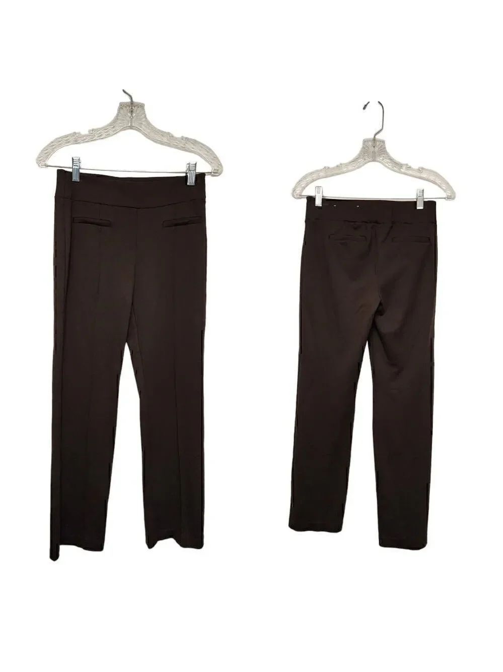 Cato Classic Brown Pull On Stretch Straight-Leg Pants Size XSP
